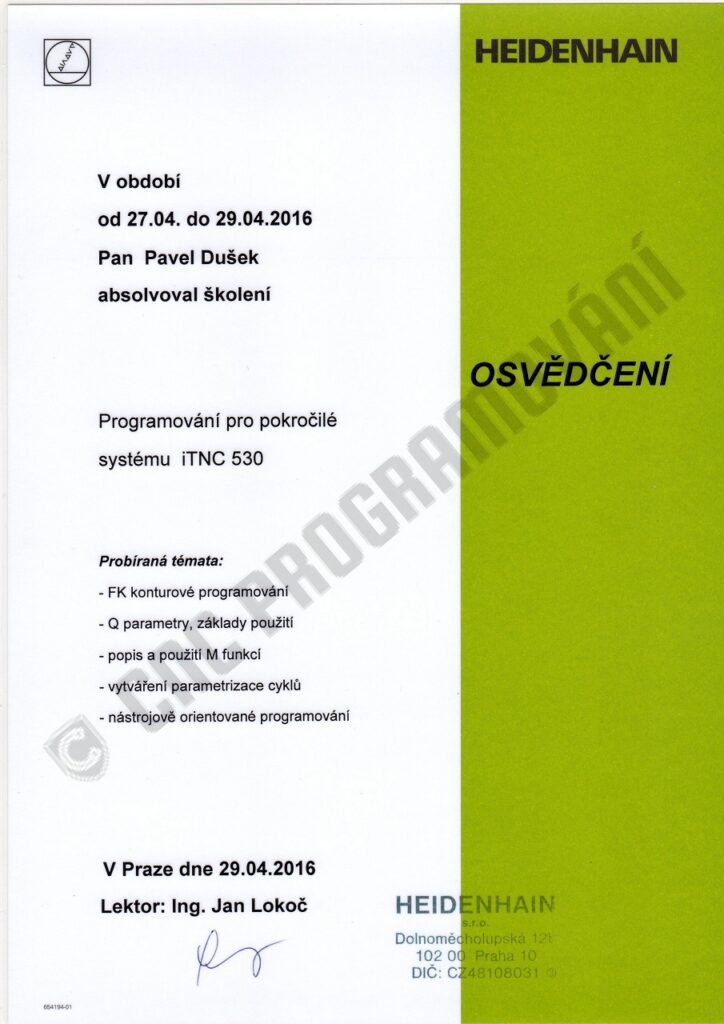 CNCPROGRAMOVANI-osvědčení CNC programování pro pokročilé